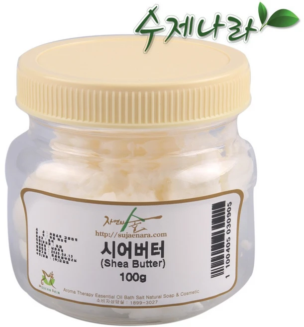 수제나라 시어버터 쉐어버터 자연의숲 천연식물성보습오일 바디 페이스 헤어마사지 천연화장품 천연비누 원료, OB210 시어버터100g, 100g - 쿠팡