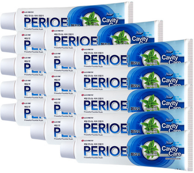 LG생활건강 페리오 케비티 케어 알파 치약 160g, 15개