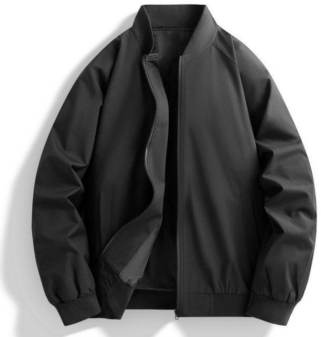 THE G&G 남성용 무지 솔리드 블루종 점퍼 바람막이 집업자켓-순색