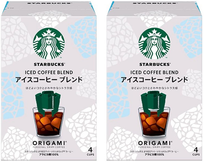 네슬레 일본 스타벅스 오리가미 퍼스널 드립 커피 아이스커피 블렌드 4 봉지 × 2 개 레귤러 드립