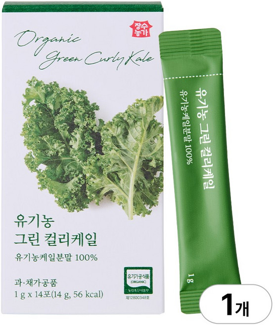 유기농 그린 컬리케일 폴란드산 동결건조 프리미엄 곱슬케일 분말 가루 홈쇼핑, 1개, 14g
