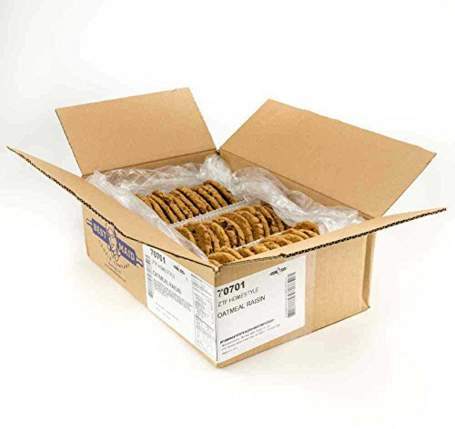 베스트 메이드 해동 및 서빙 오트밀 건포도 쿠키 2온스(5 Best Maid Thaw and Serve Oatmeal Raisin Cookie 2 Ounce -- 48 per, 1개, 56g