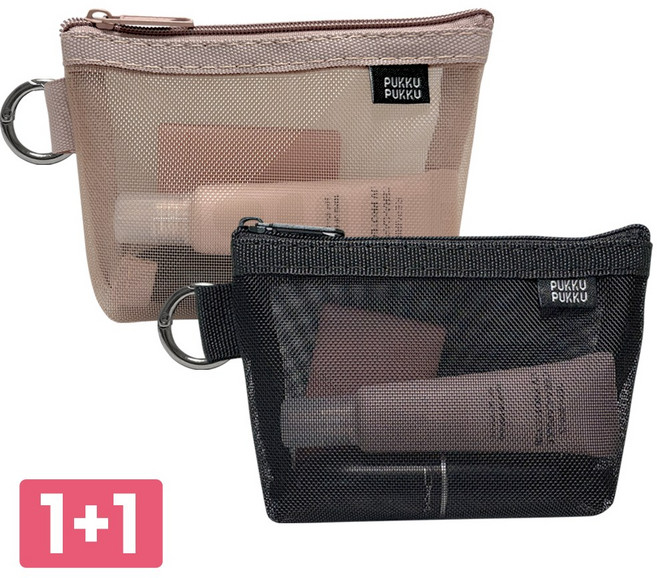 푸꾸푸꾸 메쉬파우치 화장품 립스틱 메이크업 휴대용 미니 파우치