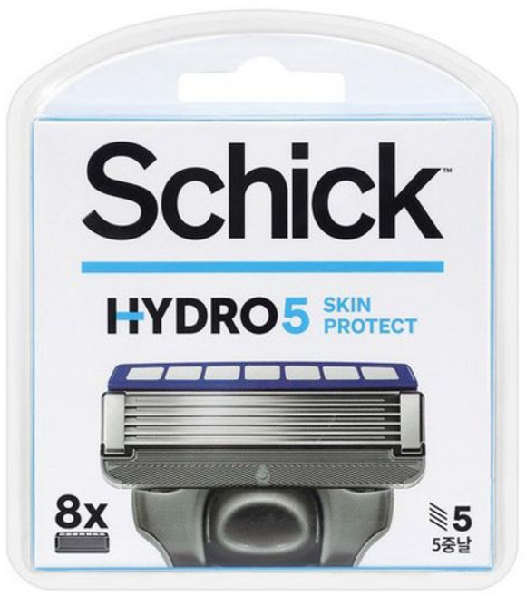 쉬크 하이드로 5 스킨프로텍트 면도날, 8개입, 1개