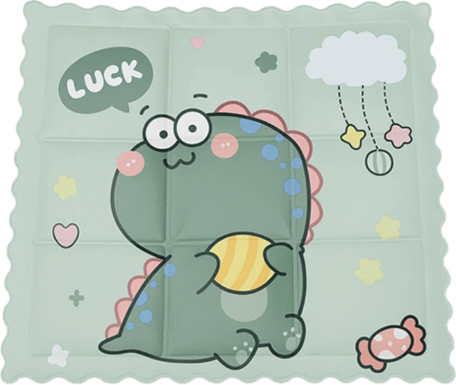 공룡 워터젤 아이스 쿨 매트 쿨 방석 쿨매트 쿨방석 냉감방석 젤방석 여름방석 냉감매트 쿨시트 젤 쿨매트, 1개