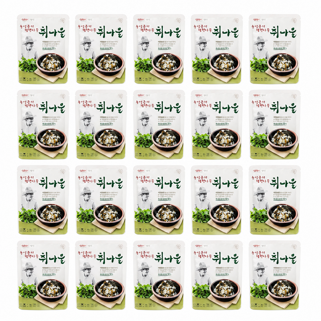 취나물 밥 윤영근의 착한나물 80g X 20개 비빔밥 볶음밥, 20팩