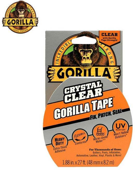 고릴라 투명 보수 테이프 48mm x 8.2M/보수테이프/점착테이프/차량용테이프/청면테이프/강력접착, 1개