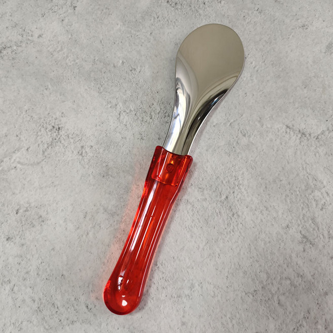 수출 이탈리아 304 스테인레스 스틸 아이스크림 삽 수제 장미 얼음, 삽. 아크릴 손잡이. 빨간색
