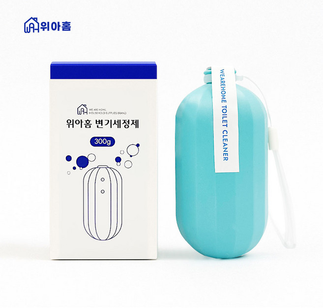 위아홈 프리미엄 자동 변기세정제 대용량 위생줄포함, 8개, 300ml