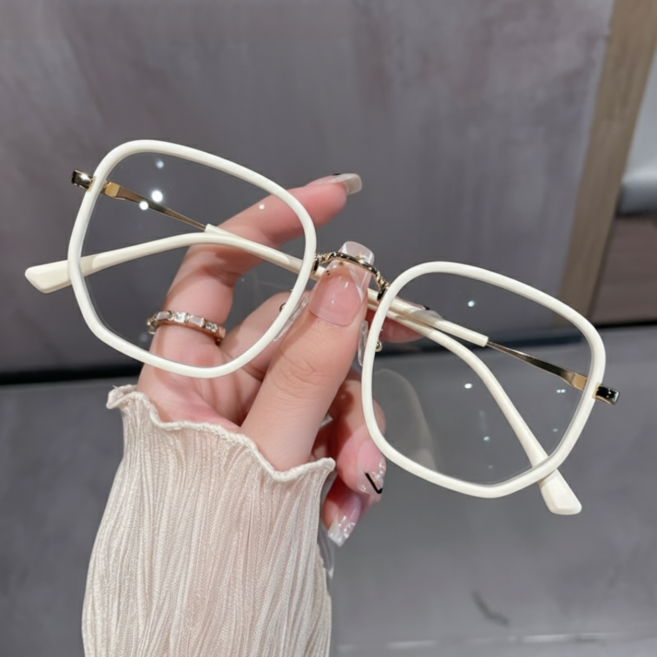 남녀공용 레트로 대형 헥사곤 블루라이트차단 오버사이즈 감성 패션 안경