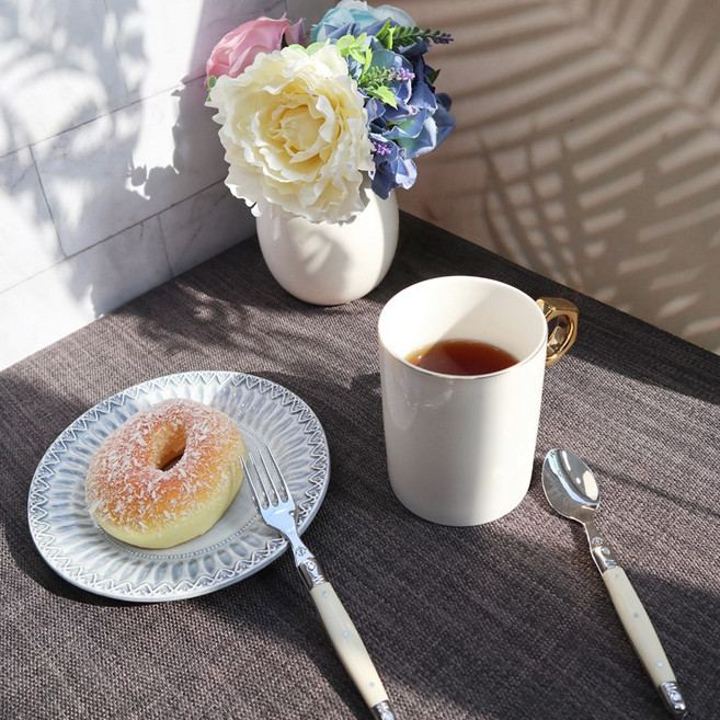 까르투하 오로 양식기 커트러리 디저트 2종세트 4Color, 네이비, 1개