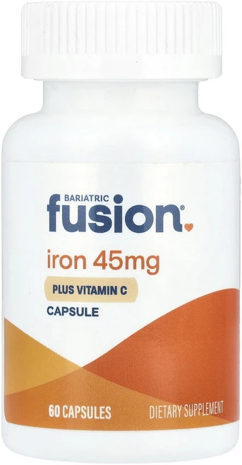 단백질 비타민 철분 마그내슘 칼슘 Bariatric Fusion 철분 비타민C 함유 45mg 캡슐 60정 고루고루섭취해주세요, BariatricFusion철분비타민C함유45mg캡슐6, 1개 - 쿠팡