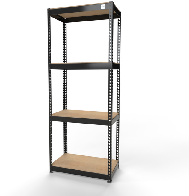 울트라랙 4단 모음 무볼트앵글 조립식앵글 선반 베란다선반 철제선반, 블랙