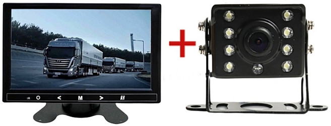 무료출장설치 AHD 화물차후방카메라+7인치모니터세트 룸미러 1톤 포터 봉고3 탑차 트럭, 7인치 룸미러모니터 1톤 하단작업
