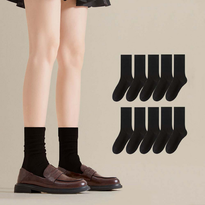 루즈벨 여성용 발목 조이지 않는 무압박 양말 10켤레 세트