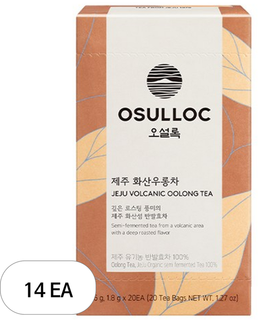 오설록 제주 화산 우롱차 티백, 1.8g, 20개입, 14개