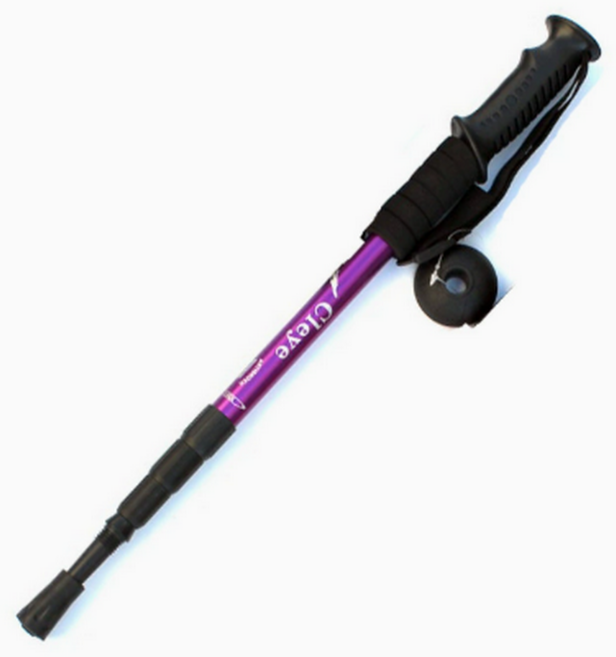 추추파파 경량 접이식 듀랄루민 4단 등산스틱 2p, 퍼플, 2개
