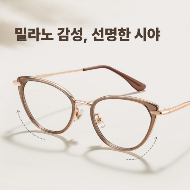 휴대용 독서용 고화질 블루라이트차단 캣아이 프레임