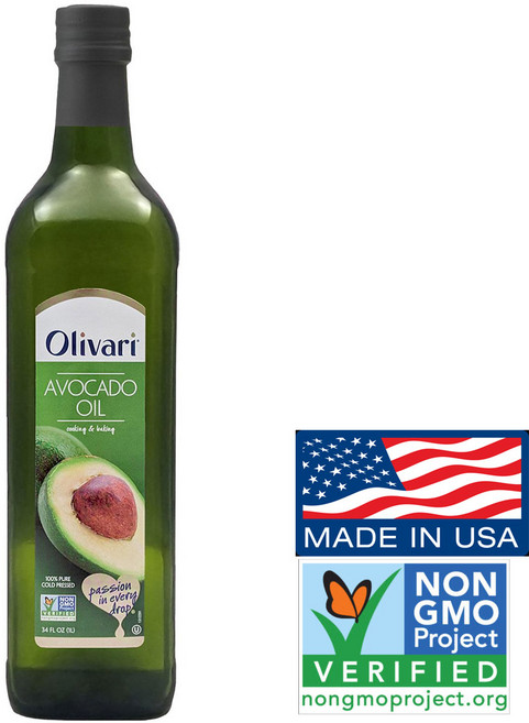 올리바리 100% 퓨어 NON GMO 아보카도 오일 콜드 프레스드 1000 ml, 1개, 1L