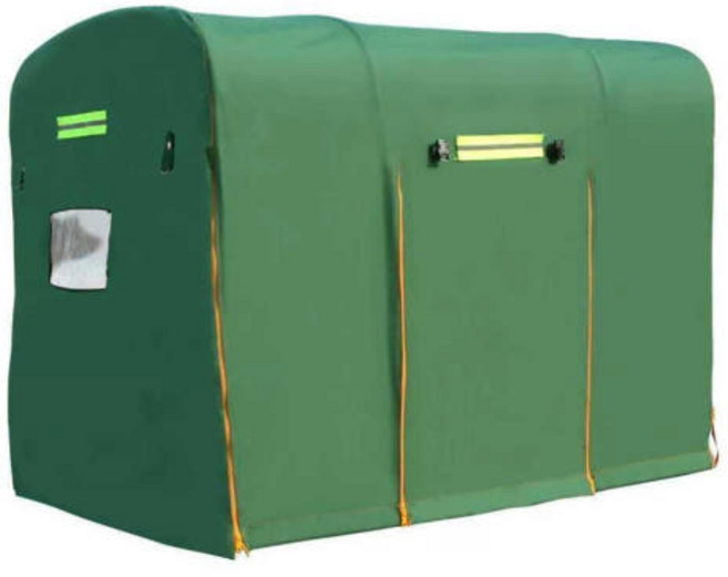 자전거 보관 텐트 저장소 방수 오토바이 커버 주차용 0.7x1.65m, 7x1.65m, 트렁크 칸막이+선반+설치 공구