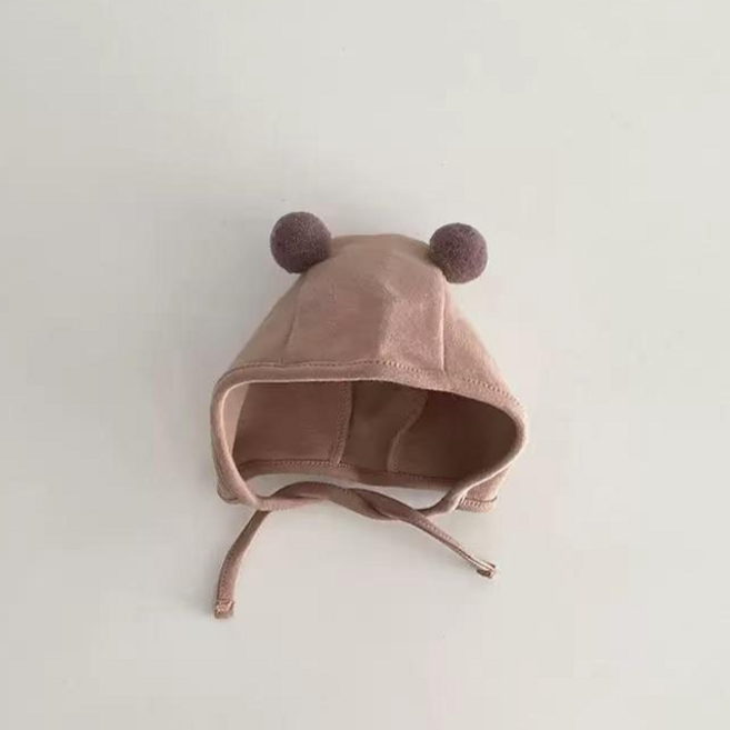 블랙체리 아동용 순면 방울 보넷