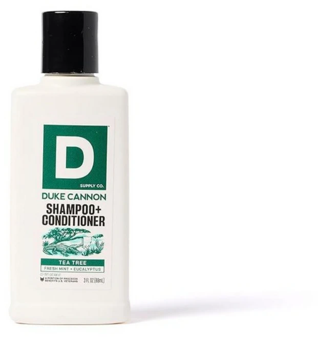 Duke Cannon 투인원 남성용 샴푸 & 컨디셔너 - 티트리 오일 상쾌한 두피 케어 황산염 프리 414ml(14온스), 3 Fl Oz (Pack of 1) - 쿠팡