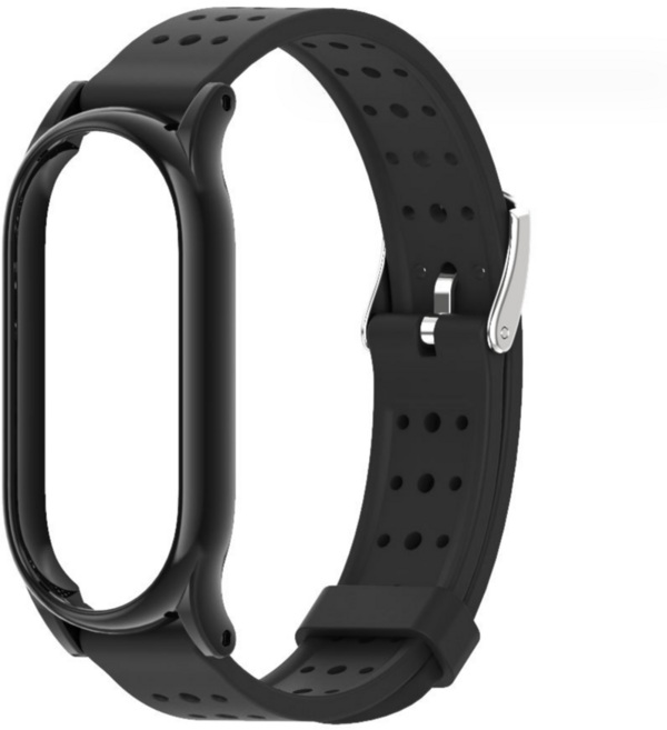 브롬핏 미밴드8 보호케이스 풀커버 스포츠 스트랩, 블랙(벤트형)