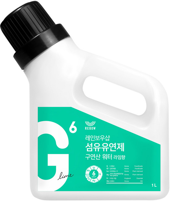 섬유유연제 구연산 워터 라임향, 1L, 1개