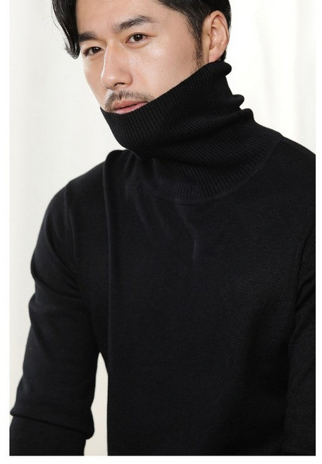 남성 캐시미어 터틀넥 스웨터 울 루드핏 빅사이즈 이너 니트 SH426