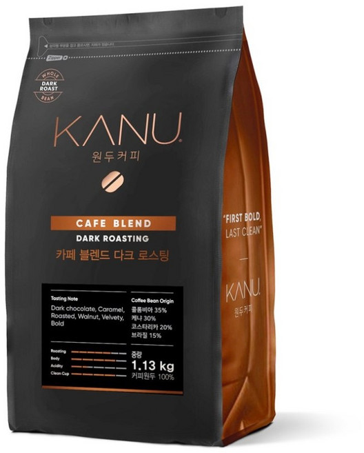 카누 카페블렌드 다크 로스팅 원두 1.13kg, 홀빈(분쇄안함), 1개