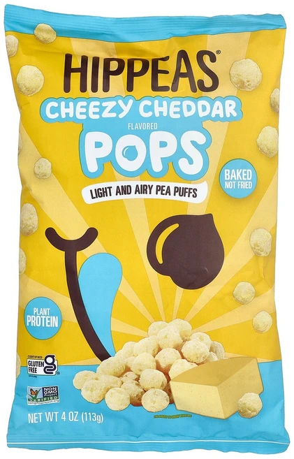 Hippeas Pops Cheezy Cheddar 4 oz (113 g), 1개, 113g - 쿠팡