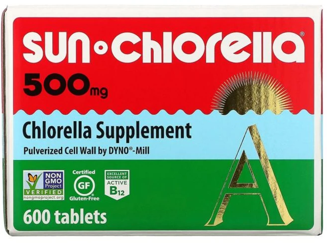 썬 클로렐라 A 500mg 600정 오메가3 6 엽록소 알파카로틴 루테인 마그네슘 인 철 비타민b12 엽산 비타민b6 나이아신 리보플라빈 비타민D, 1개 - 쿠팡