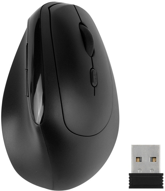 코시 저소음 버티컬 무선 마우스 사무용 노트북 컴퓨터 인체공학 손목터널증후군 손목 보호 추천, 블랙, M2018WL