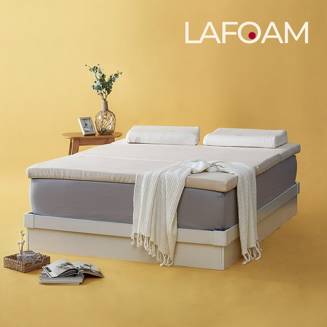 라폼 프리미엄 천연라텍스 토퍼 매트리스 (15cm/하드), 프리미엄 그레이, 15cm