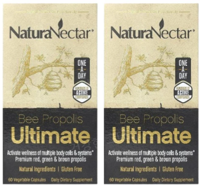 NaturaNectar 내추라넥타 꿀벌 프로폴리스 얼티밋 Propolis, 2개, 60정 - 쿠팡