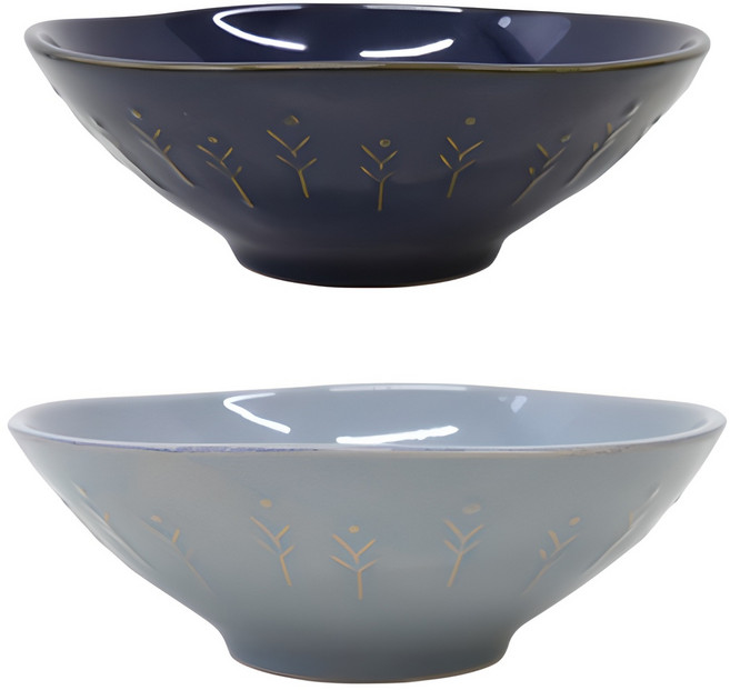 엘포레 면기 2종 세트, 다크블루 + 클라우드그레이, 1세트