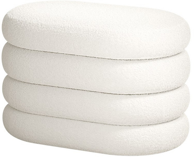 온더루프 부클레 대형 수납 스툴, 1개, 화이트