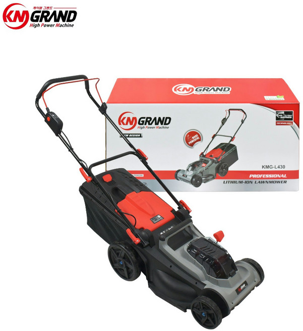 KM그랜드 충전식 잔디깍이 무선 잔디깍는 기계 제초기 KMG-L430 베어툴, 1개