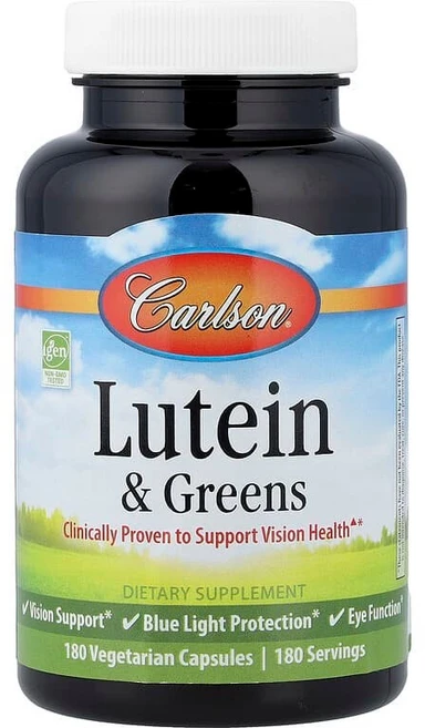 Carlson 루테인 & 그린 베지 캡슐 180정 CAR-08662, 1개 - 쿠팡