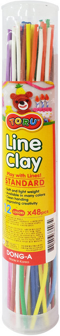 토루 라인클레이 12색 48본 혼합 클레이 지점토