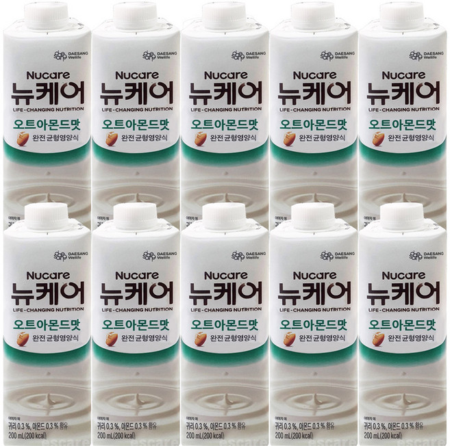 뉴케어 오트아몬드맛, 200ml, 10개