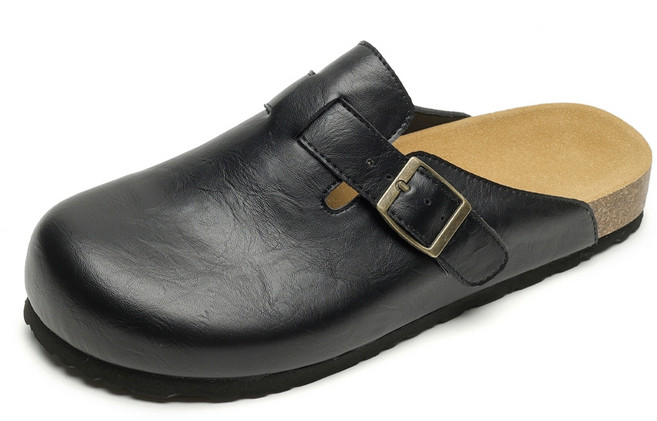 歐系文青穆勒鞋 女鞋 麵包鞋 半拖鞋 富發牌, C款-亮面黑,24（EU38）