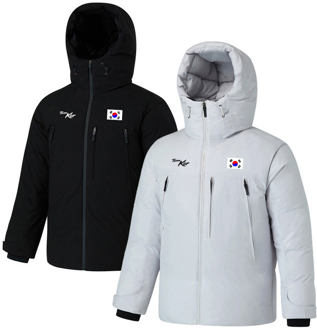 5위 - 대한민국 한국 팀코리아 미라클 하프패딩 모자일체형