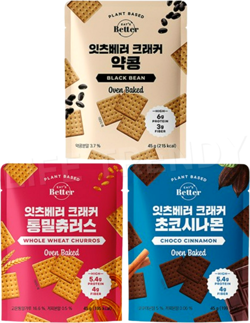 잇츠베러 크래커 약콩 + 통밀츄러스 + 초코시나몬 3종세트