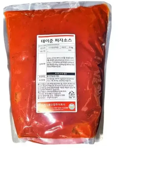 테이준 피자소스 3KG x 피자소스 액상소스 식자재용품 식자재재료, 1세트
