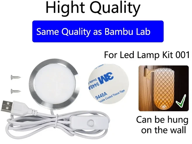 Led 램프 키트 Bambulab 001 조정 가능한 부품 DIY 모델 쉘 흰색/차가운/따뜻한 빛, 04 4pcs, 03 Hiqh quality