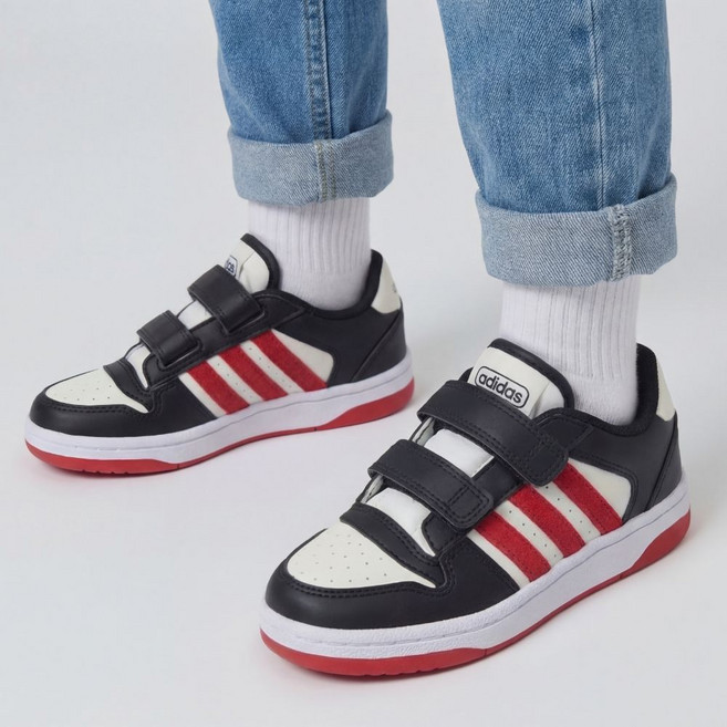 아디다스 키즈 찍찍이 운동화 벨크로 끈없는 스니커즈 브레이크 스타트 발편한 아동 유치원 초등 학생 신발