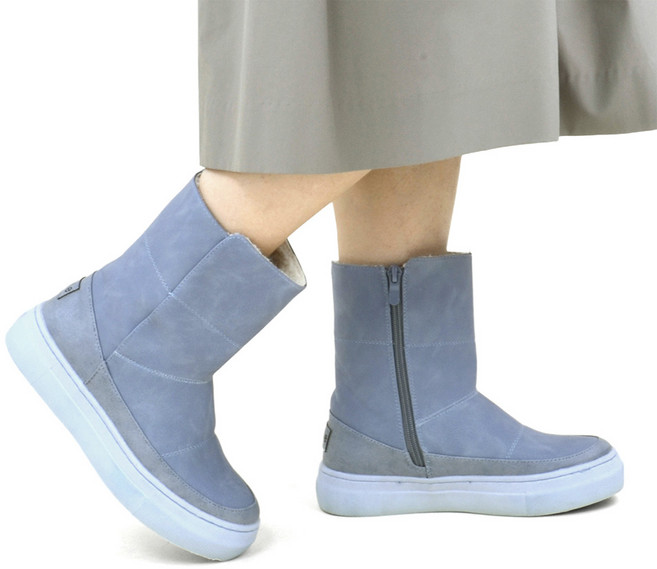 여성 nature sole 미드이지 방한 부츠