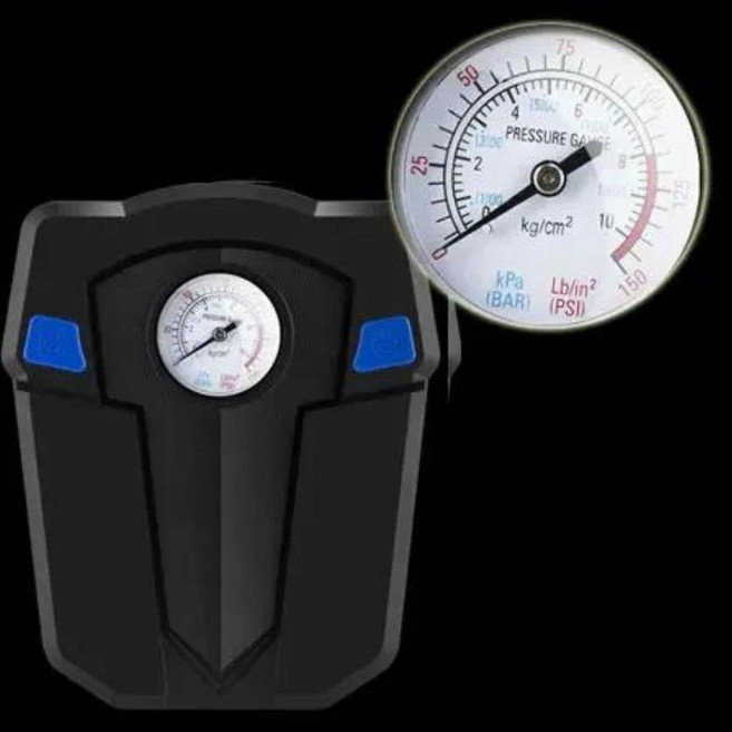 디지털 타이어 팽창기 DC 12 볼트 자동차 휴대용 공기 압축기 펌프 오토바이 자전거 비상 손전등용 150 PS, 한개옵션2, 한개옵션1, 02 Pointer