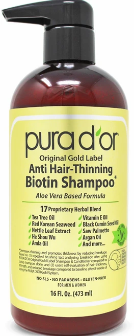 퓨라도어 안티 헤어-띠닝 비오틴 샴푸, 1개, 473ml - 쿠팡